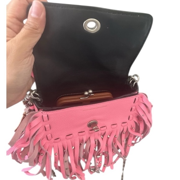 Coach 1941 Dinky 15 Wild Tea Rose Fringe Crossbody Bag NWT Ltd Ed Pink Leather - Picture 7 of 16